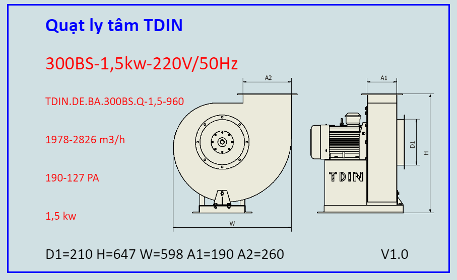 Quạt ly tâm TDIN